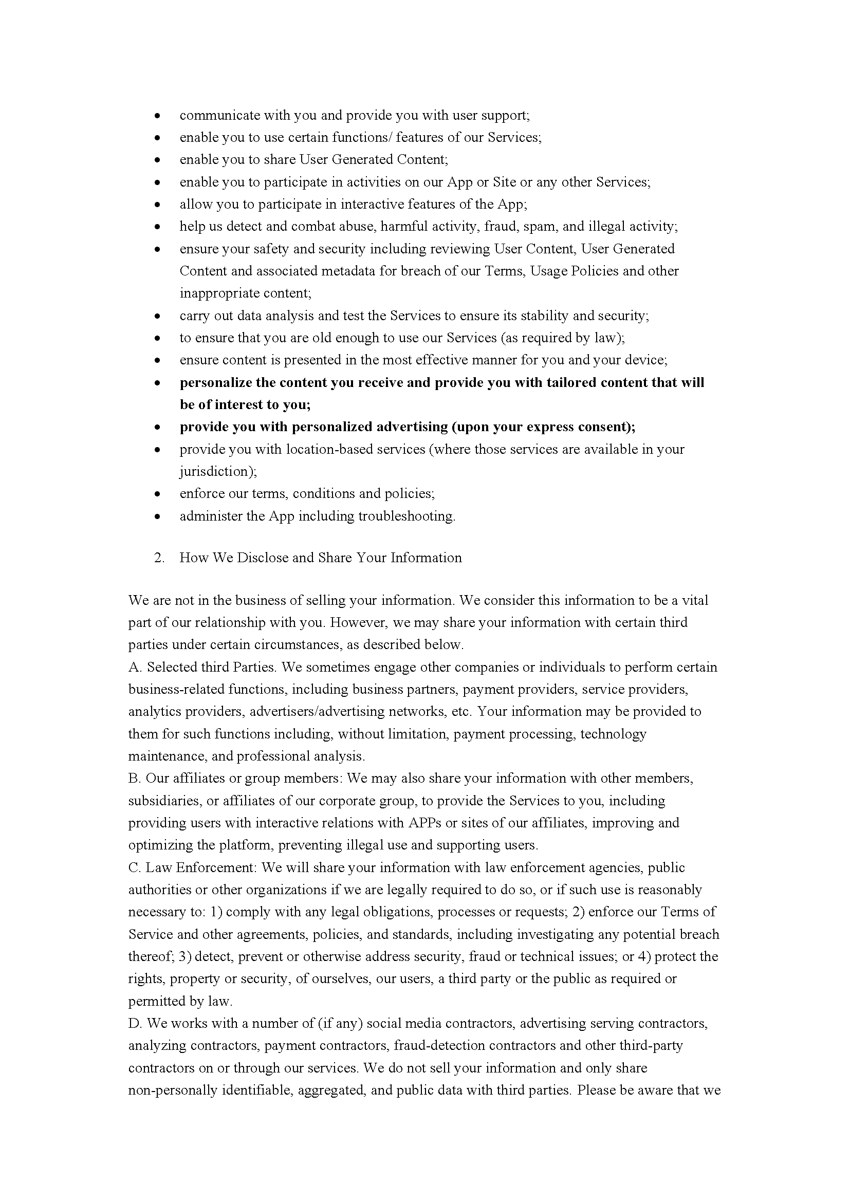 Privacy Policy Page 4