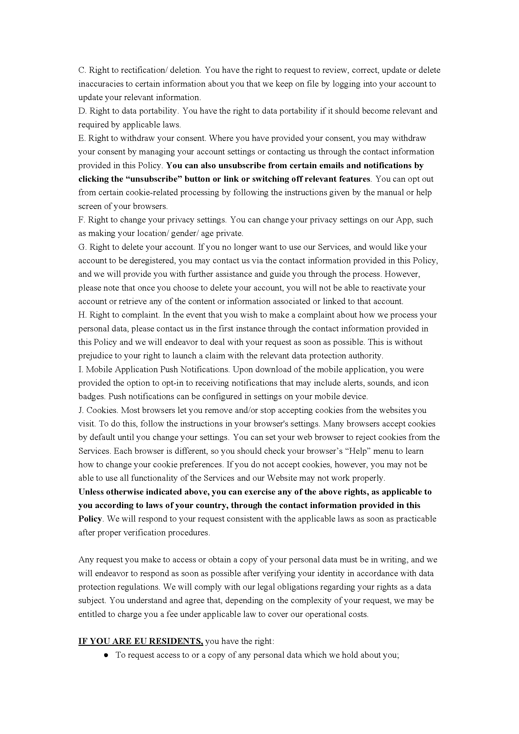 Privacy Policy Page 7