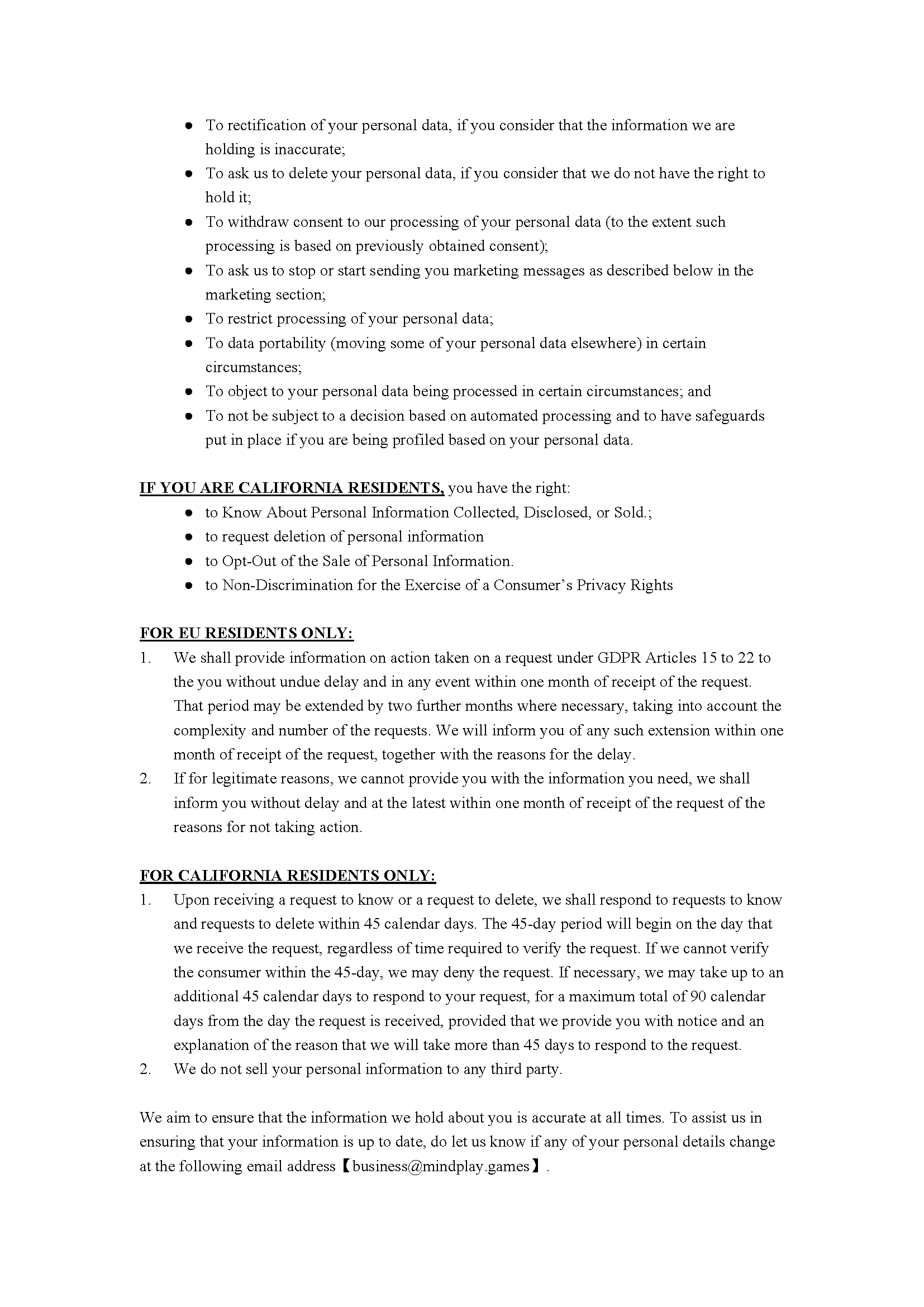 Privacy Policy Page 8