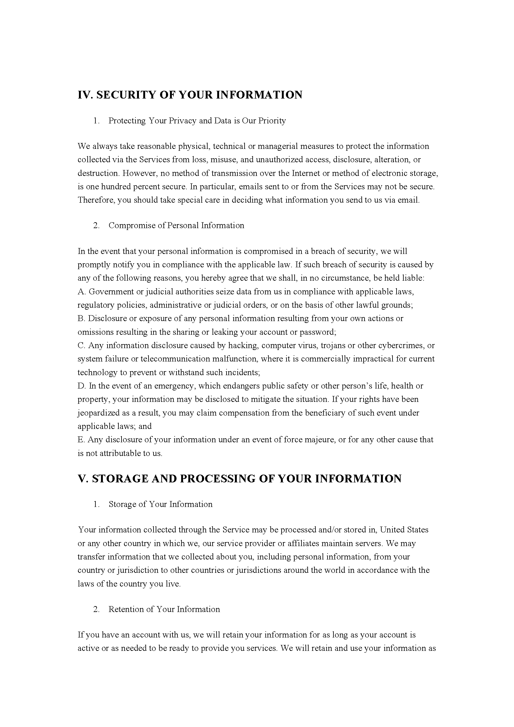 Privacy Policy Page 9