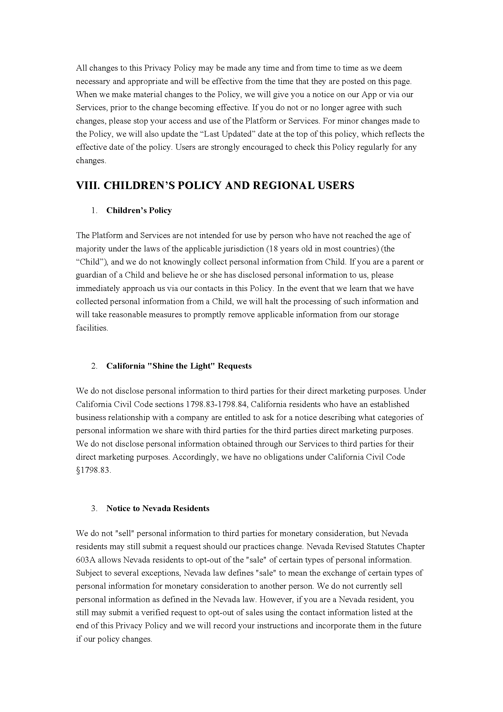 Privacy Policy Page 11